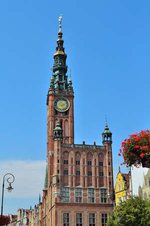 Gdansk, Polish Republic. Very beautiful old Town Hall