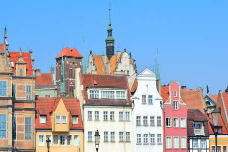 Gdansk, Polish Republic. Beautiful buildings in the Old Town