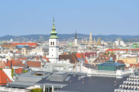 Austria. Top-view of Vienna in a sunny summer dayの写真素材