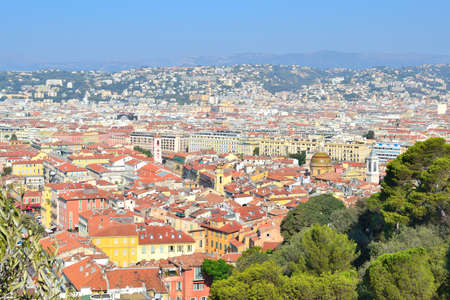 Nice, France. View of the Old Town in a sunny summer dayの写真素材
