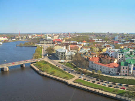 Russian Federation. Top-view of the city of Vyborg
