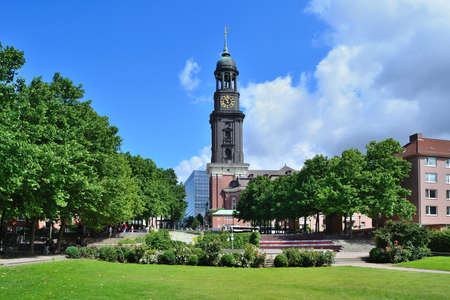 Hamburg, Germany. Church of St. Michael in a sunny summer dayのeditorial素材
