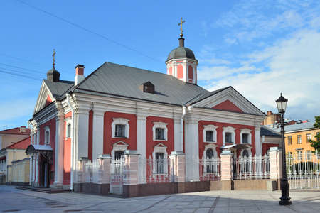 Saint-Petersburg, Russia. Church of the Three Hierarchs in a sunny summer eveningの写真素材