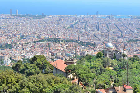 Barcelona, Spain. View of the city from Mount Tibidaboの写真素材