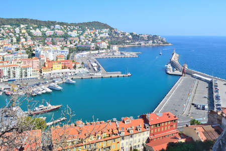 Top-view of Nice in a sunny summer dayの写真素材