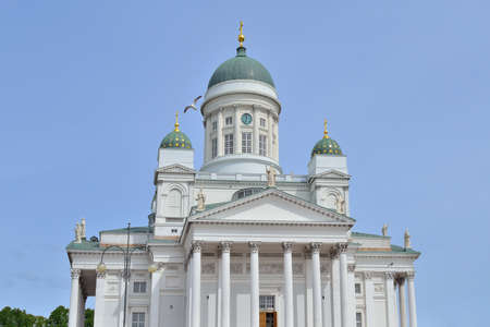 Finland. Helsinki Cathedral in a sunny summer dayの写真素材