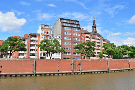 Beautiful quay in Hamdurgの写真素材