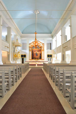 Finland. The interior of the Helsinki Cathedralのeditorial素材