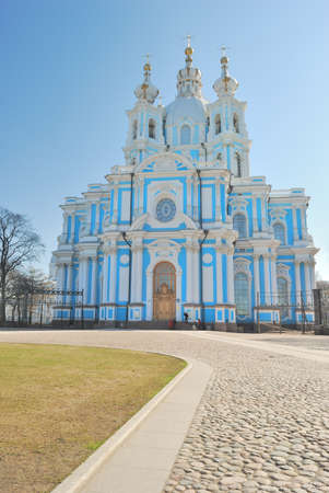 Architecture of St. Petersburg on a sunny spring dayの写真素材