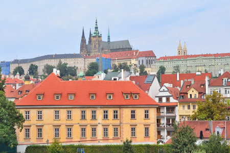 Czech Republic. View of wonderful architecture of Prague on a sunny summer dayの写真素材