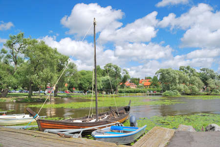 Sweden. Beautiful view of the town of Sigtuna on a sunny summer dayの写真素材