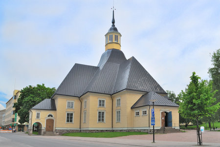 Beautiful church in Lappeenrantaの写真素材