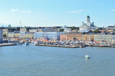 View of Helsinki from the seaの写真素材