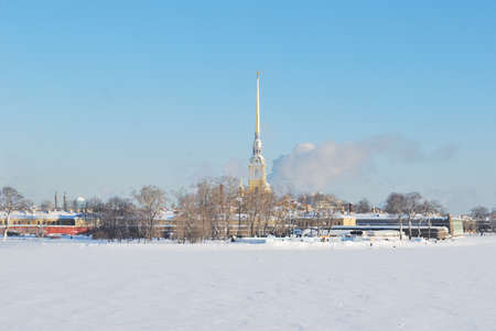 Russia. Architecture of St. Petersburg on a sunny winter dayの写真素材
