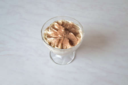 Tiramisu type dessert in portioned bowls