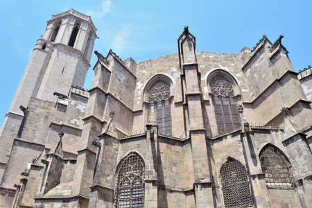 Spain. Wonderful old architecture of Barcelona in a sunny summer dayの写真素材