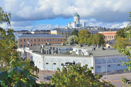 Top view of Helsinkiの写真素材