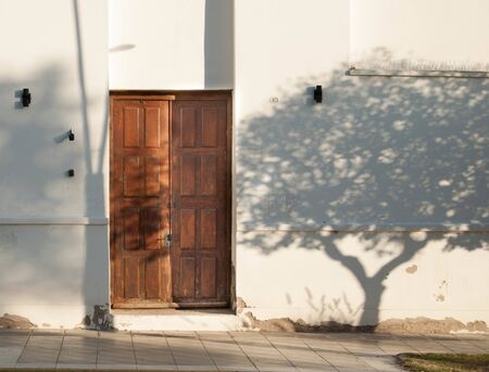 door and treeの写真素材