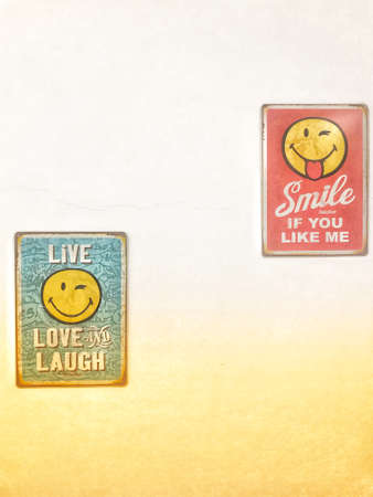 Background with smiley face posters