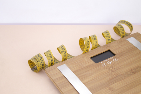 WEIGHING SCALE AND MEASUREMENT TAPEの写真素材