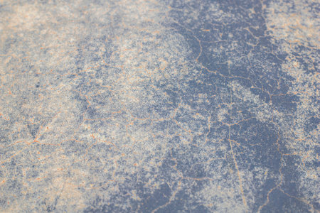 Photography of metal surface texture with rust and abstract. Iron surface, metal with scratches. Blue and gold color. Grunge Style.の写真素材