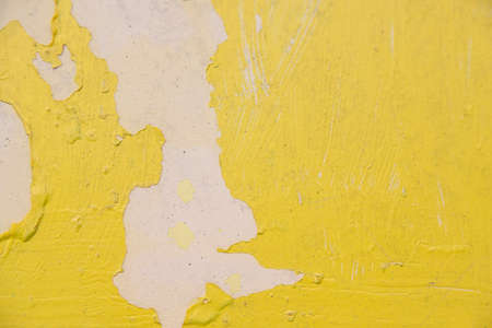 Photograph of a painted surface with a paint stain. Texture and wallpaper. painted wall, painted wallの写真素材