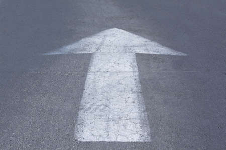 road markings arrow sign on the asphalt