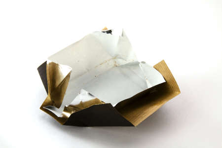 paper wrapping of black chocolate barの写真素材