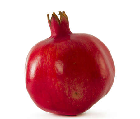 lone red fresh pomegranateの写真素材