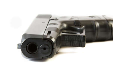 a gun on white backgroundの写真素材