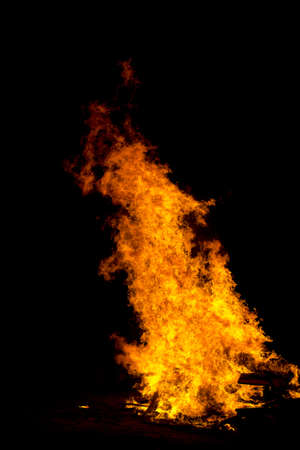 big bonfire on jewish fire holiday in israelの写真素材