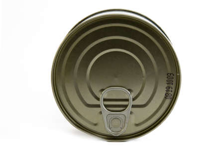 sealed tuna can on the side