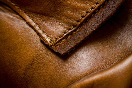 Closeup of a seamless black leather textureの写真素材