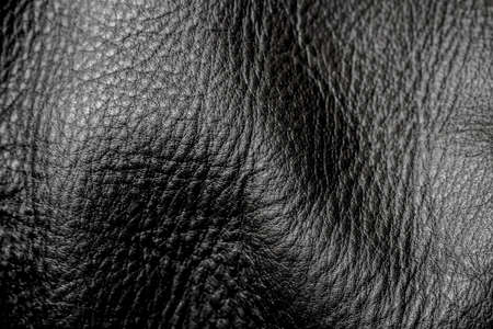 Closeup of a seamless black leather textureの写真素材