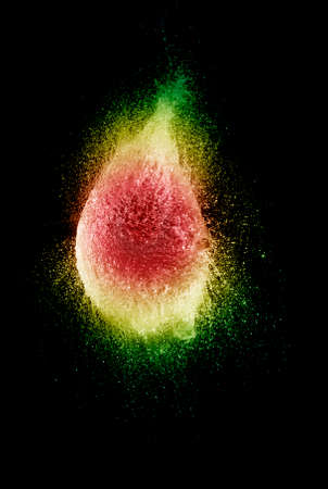 a big water balloon bomb splash explosionの写真素材