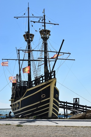 Old spanish galleon called Victoriaの写真素材