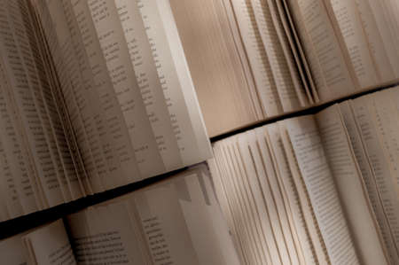 close up of open books