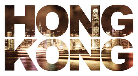 HONG KONG at Nightの写真素材