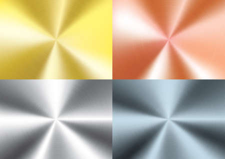 Set of  Brushed metal background, vectorのイラスト素材