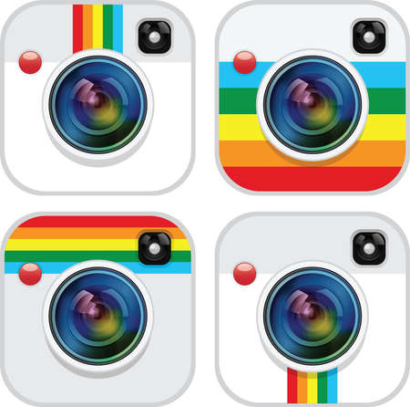 Set of camera apps icons