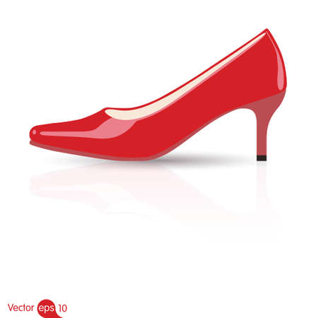 Red high heels shoesのイラスト素材