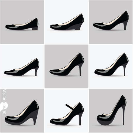 shoes icon setのイラスト素材
