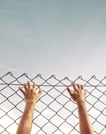 hand in jailの写真素材