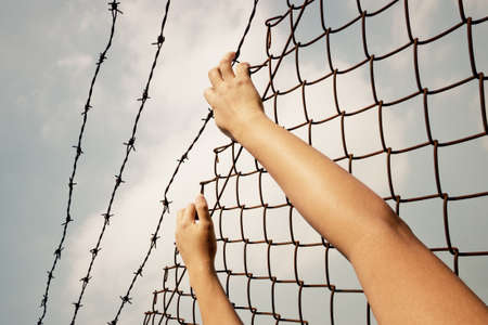 hand in jailの写真素材