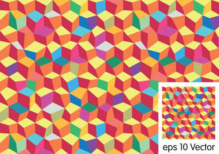Color Pattern of geometric shapesのイラスト素材