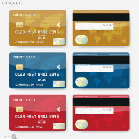 credit cardsのイラスト素材