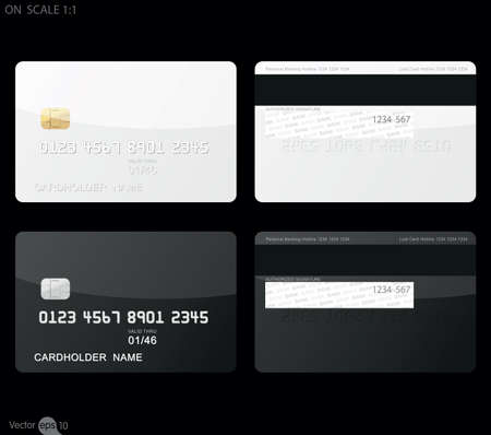 credit cards templateのイラスト素材