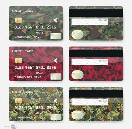 Geometric Shapes Credit Cardsのイラスト素材