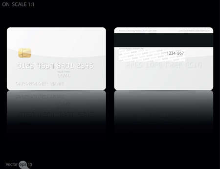 credit cards templateのイラスト素材