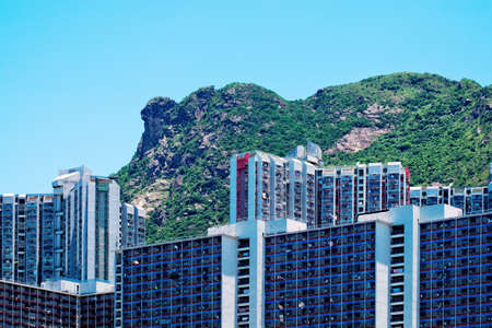 Lion Rock Hill, Hong Kongの写真素材